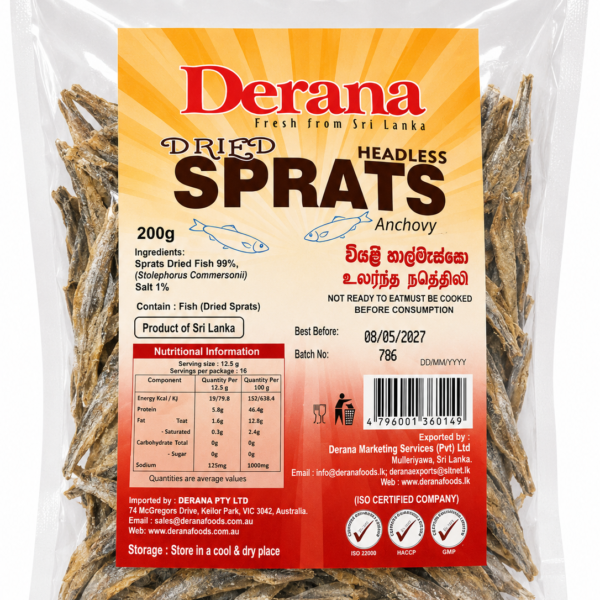 Derana Dried Headless Sprats 200g