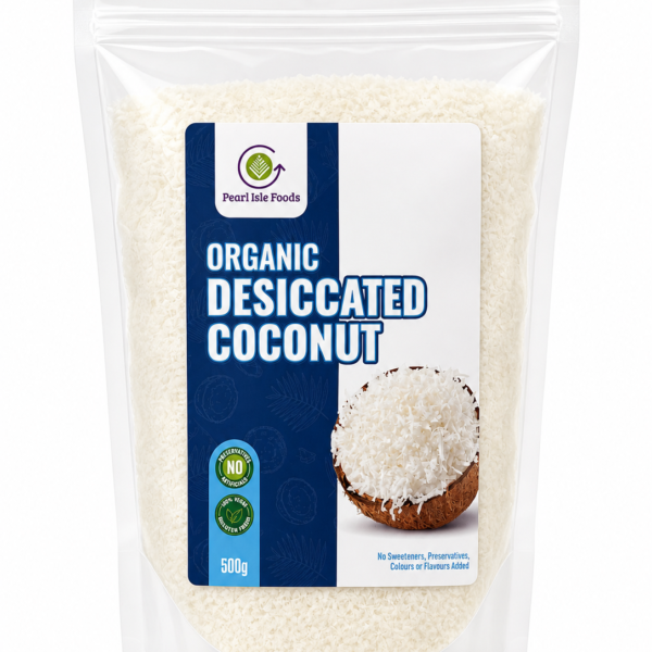 Pearl Isle Foods Organic Desiccated Coconut 500g