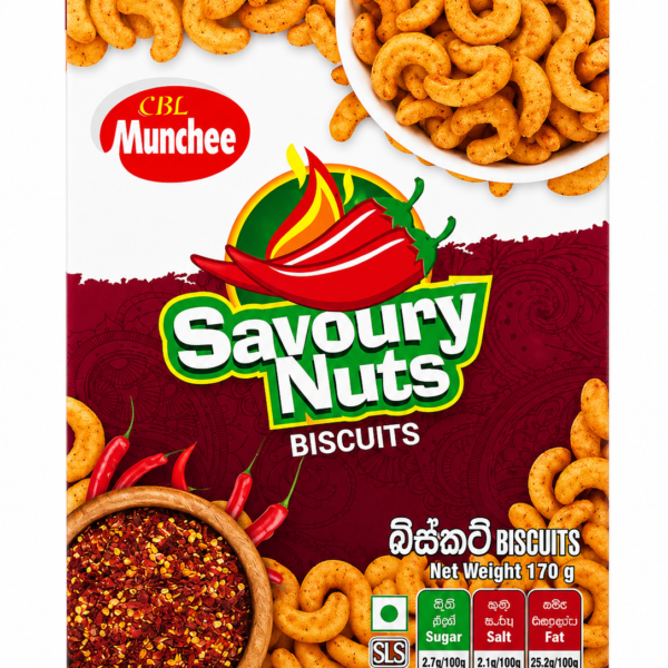 CBL Munchee Savoury Nuts Biscuits 170g