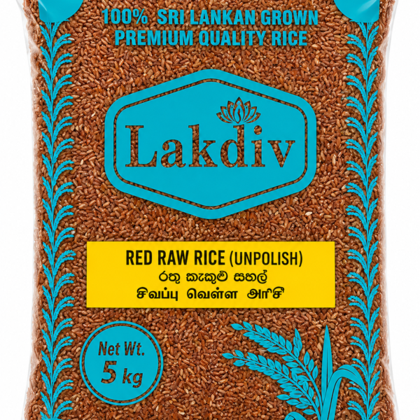 Lakdiv Red Raw Rice (Unpolished) 5kg