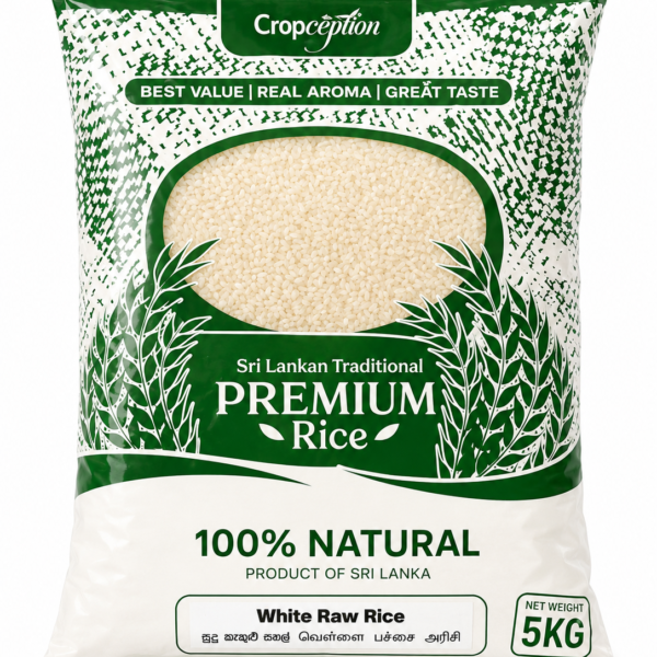 Crop Ceylon White Raw Rice 5kg