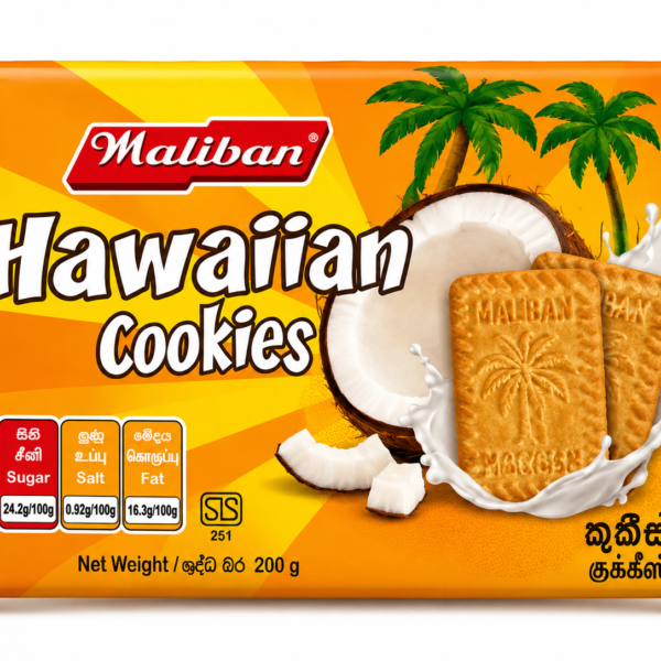 Maliban Hawaiian Cookies 200g
