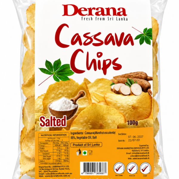 Derana Cassava Chips - Salted 100g